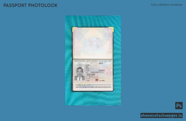 Beispielansicht des Passfotos für den serbischen Reisepass (2018–heute)